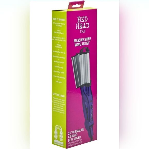🩵NIB BedHead Upgraded Purple Tourmaline Tigi Ceramic Beachy Wave Artist - Picture 1 of 11